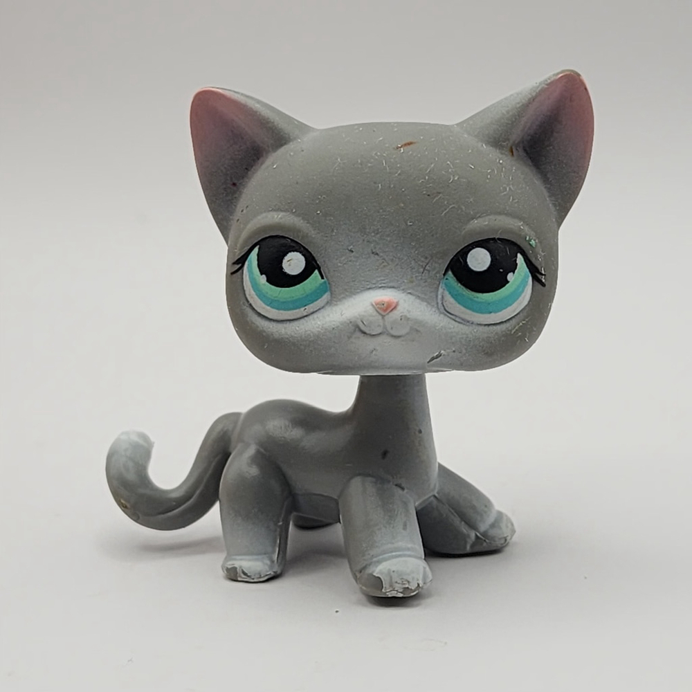 LPS Littlest Pet Shop #126 Gray Shorthair Cat Rare Authentic 2004